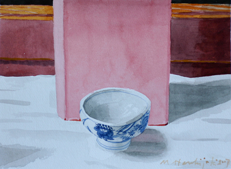 M.Hanhijoki Kiinalainen kippo akvarelli 2007