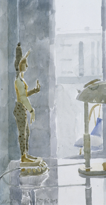 M.Hanhijoki Hiljaisuus akvarelli 2003