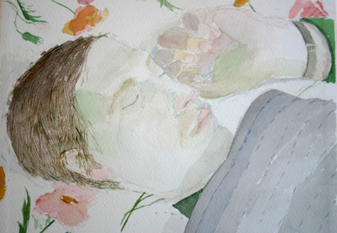 M.Hanhijoki Uni akvarelli 1974