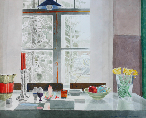 M.Hanhijoki Paasiainen Hanhijoessa akvarelli 2005