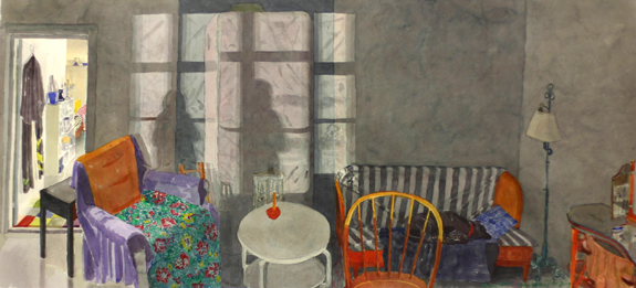 Marjatta Hanhijoki, Luistinradan valot, akvarelli 2009