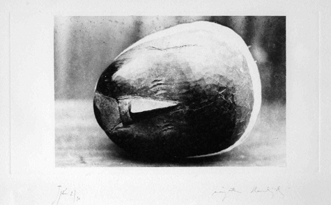 Pää, polymeerigravyyri, 1996